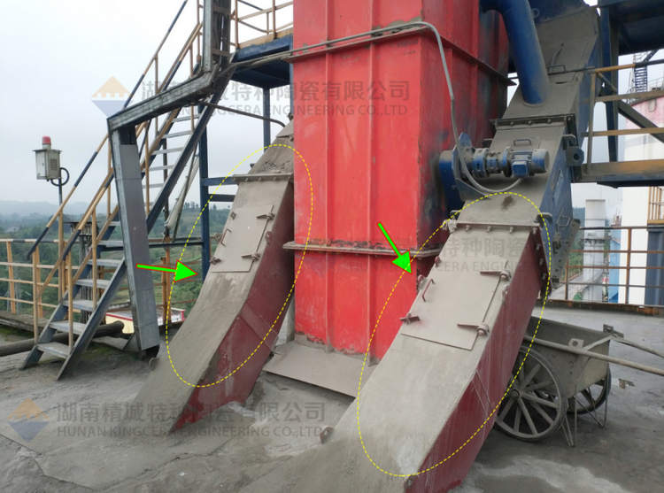 J9集团特瓷牌耐磨陶瓷内衬下料溜槽