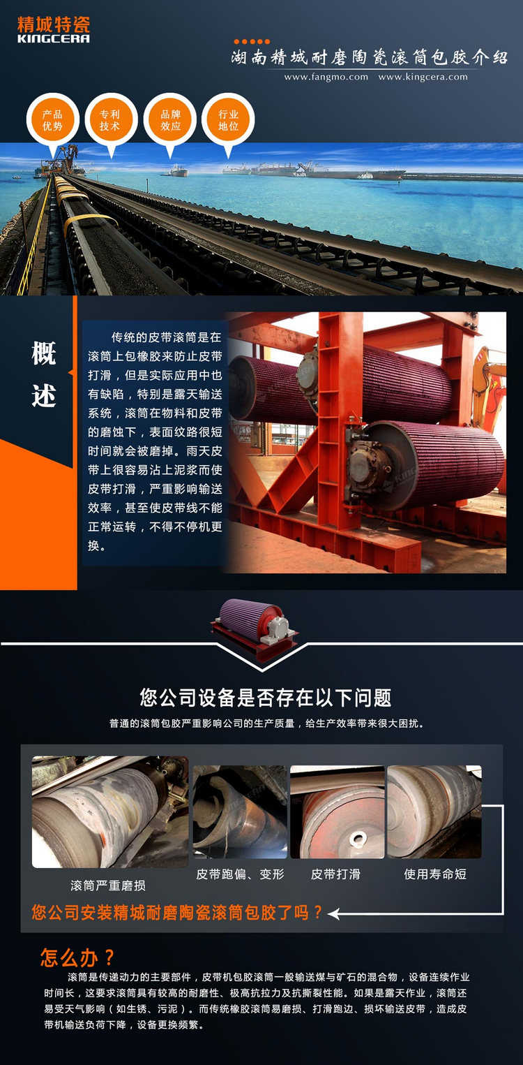 J9集团特瓷陶瓷滚筒包胶与工艺流程